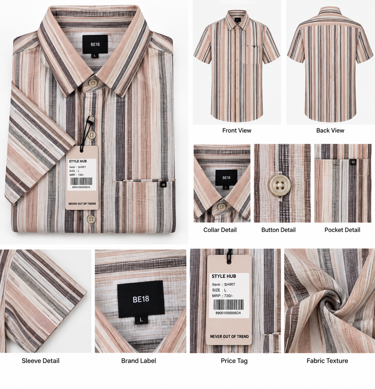 BE18 Men’s Striped Shirt