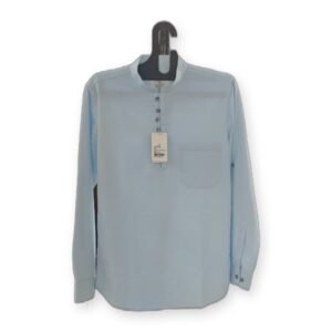 Men’s Short Plain Kurta – Dark Blue